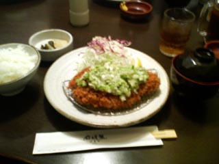 ねぎ塩ロースカツ定食